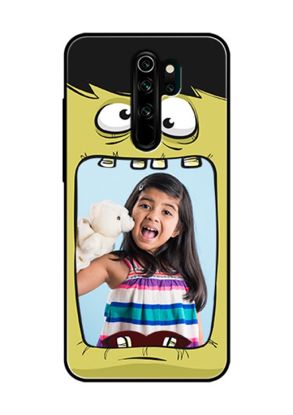 Redmi Note 8 Pro Personalized Glass Phone Case  - Cartoon monster back case Design