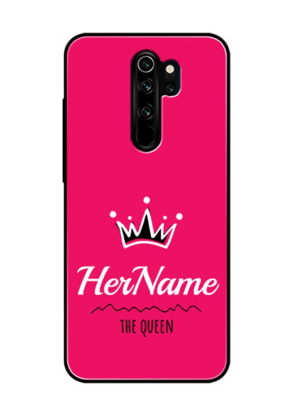 Redmi Note 8 Pro Glass Phone Case Queen with Name