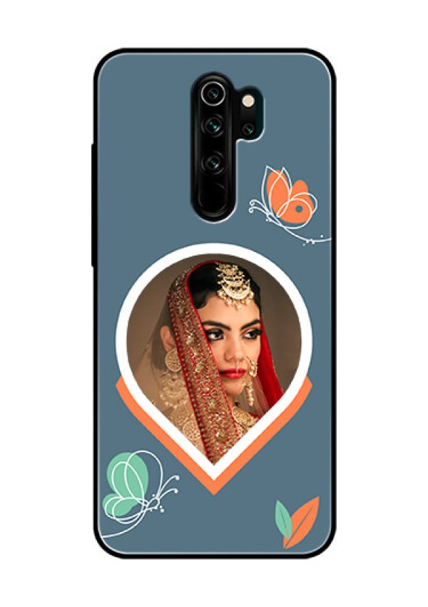 Xiaomi Redmi Note 8 Pro Custom Glass Mobile Case - Droplet Butterflies Design
