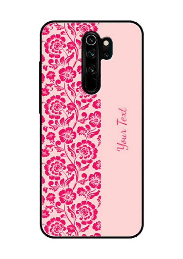 Xiaomi Redmi Note 8 Pro Custom Glass Phone Case - Attractive Floral Pattern Design