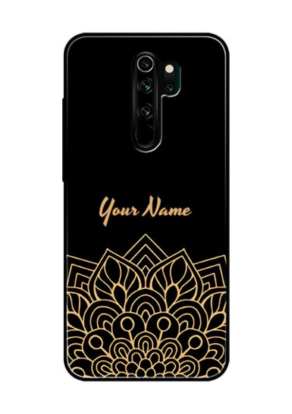 Xiaomi Redmi Note 8 Pro Custom Glass Phone Case - Golden mandala Design