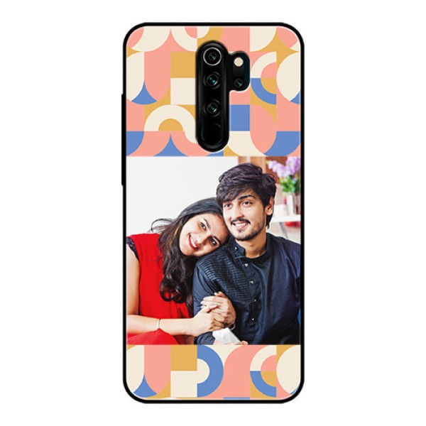 Xiaomi Redmi Note 8 Pro Photo Printing on Glass Case - Semi-circle Maze Pattern Design