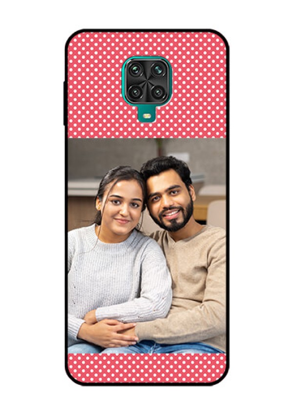 Redmi Note 9 Pro Max Custom Glass Phone Case  - White Dotted Design