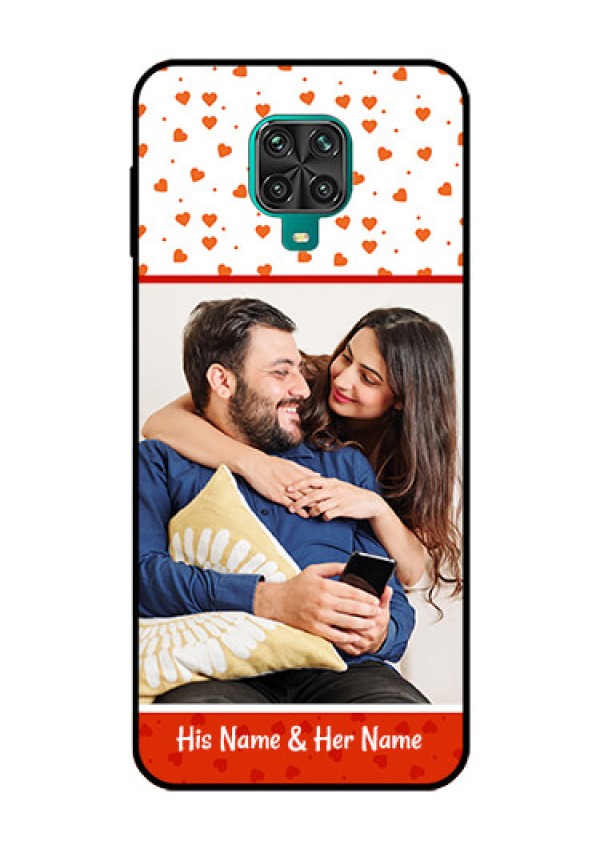 Redmi Note 9 Pro Max Custom Glass Phone Case  - Orange Love Symbol Design