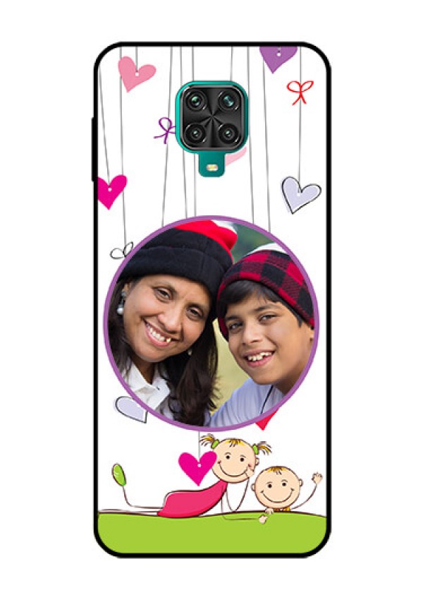 Redmi Note 9 Pro Max Photo Printing on Glass Case  - Cute Kids Phone Case Design
