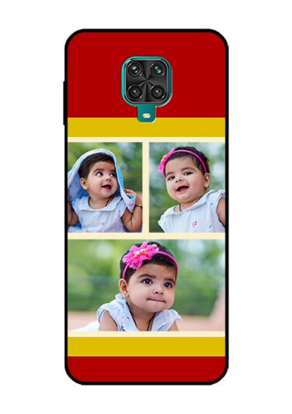 Redmi Note 9 Pro Max Custom Glass Mobile Case  - Multiple Pic Upload Design