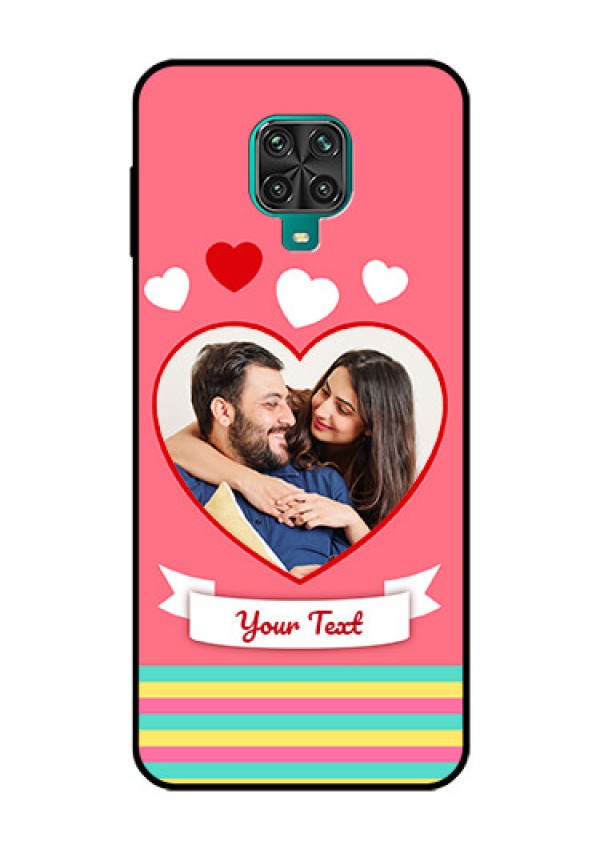 Redmi Note 9 Pro Max Photo Printing on Glass Case  - Love Doodle Design