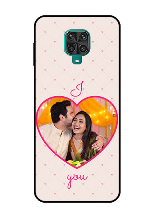 Redmi Note 9 Pro Max Custom Glass Mobile Case  - Heart Shape Design