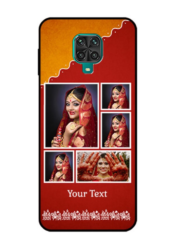 Redmi Note 9 Pro Max Personalized Glass Phone Case  - Wedding Pic Upload Design