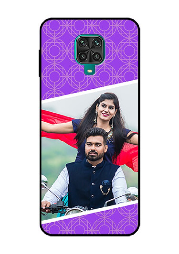 Redmi Note 9 Pro Max Custom Glass Phone Case  - Violet Pattern Design