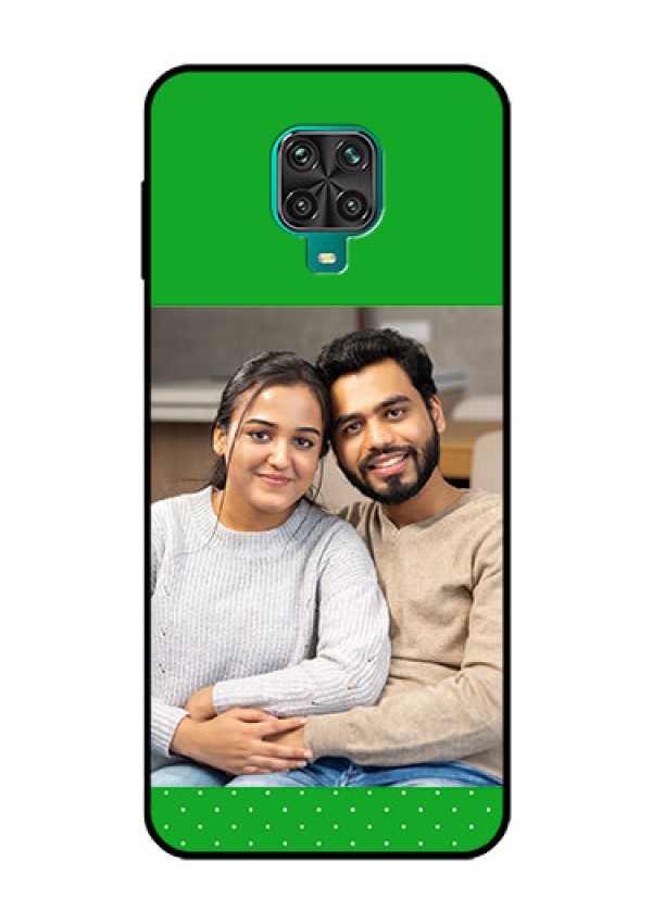 Redmi Note 9 Pro Max Personalized Glass Phone Case  - Green Pattern Design