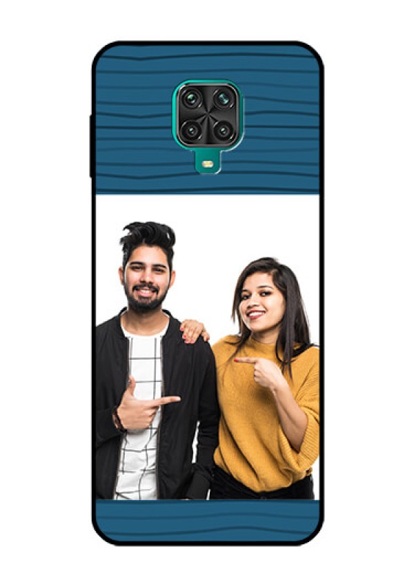 Redmi Note 9 Pro Max Custom Glass Phone Case  - Blue Pattern Cover Design