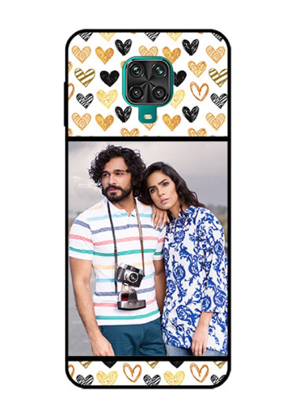 Redmi Note 9 Pro Max Photo Printing on Glass Case  - Love Symbol Design