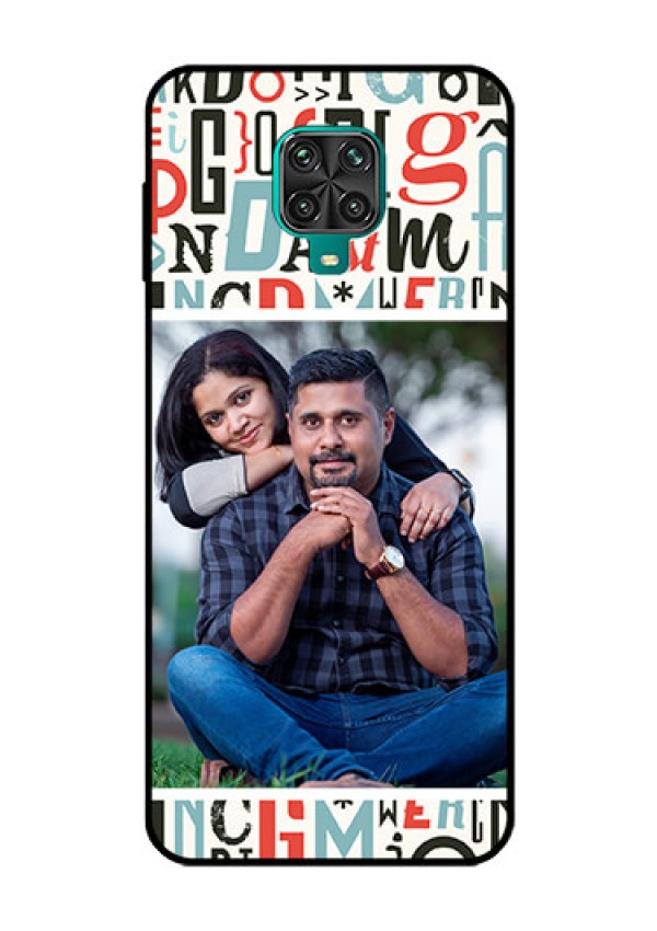 Redmi Note 9 Pro Max Personalized Glass Phone Case  - Alphabet Design