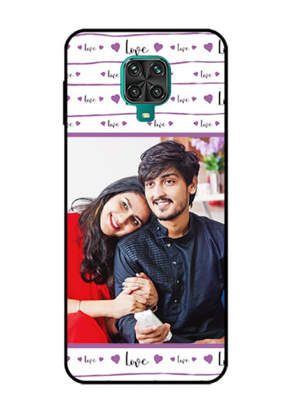 Redmi Note 9 Pro Max Custom Glass Mobile Case  - Couples Heart Design