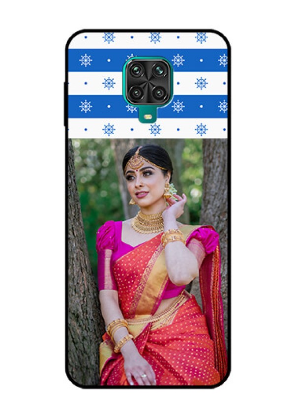 Redmi Note 9 Pro Max Photo Printing on Glass Case  - Snow Pattern Design