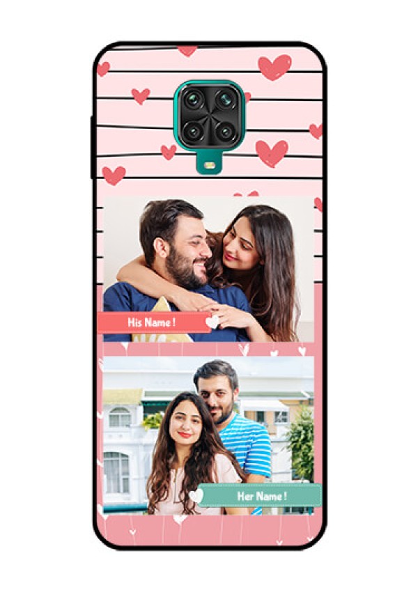 Redmi Note 9 Pro Max Custom Glass Mobile Case  - Photo with Heart Design
