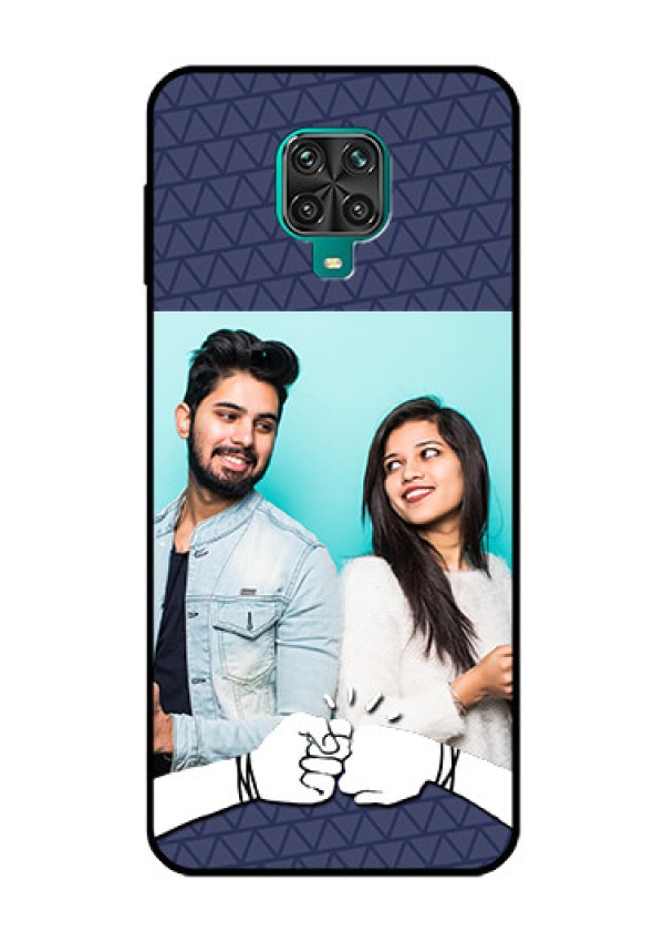 Redmi Note 9 Pro Max Photo Printing on Glass Case  - with Best Friends Design  