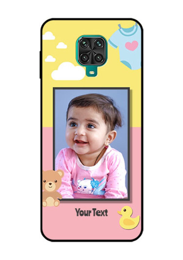 Redmi Note 9 Pro Max Photo Printing on Glass Case  - Kids 2 Color Design
