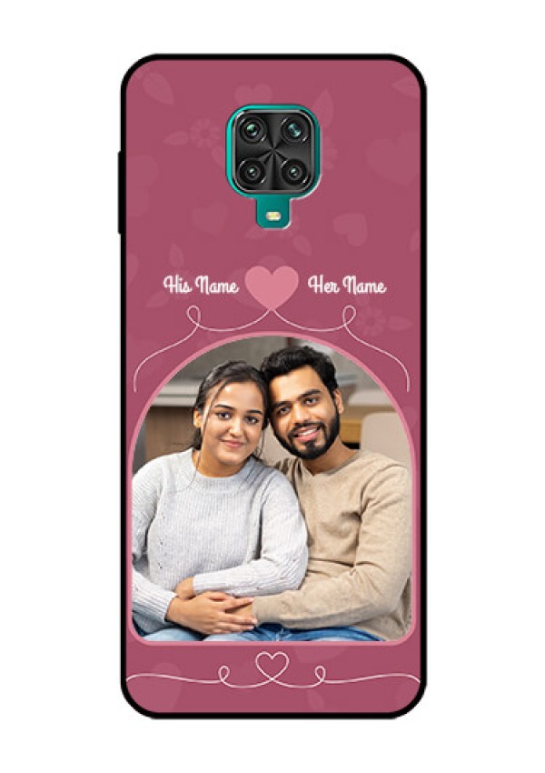 Redmi Note 9 Pro Max Photo Printing on Glass Case  - Love Floral Design