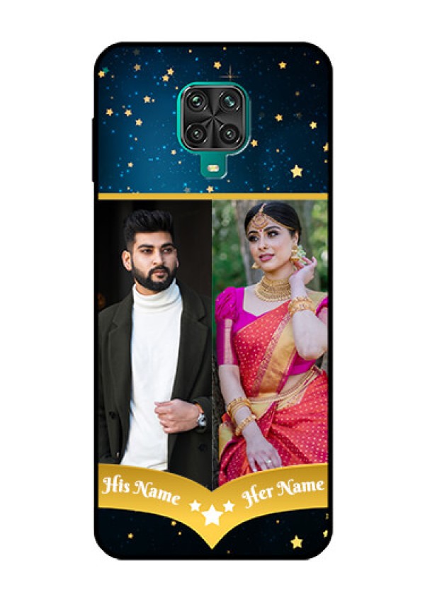 Redmi Note 9 Pro Max Custom Glass Phone Case  - Galaxy Stars Backdrop Design