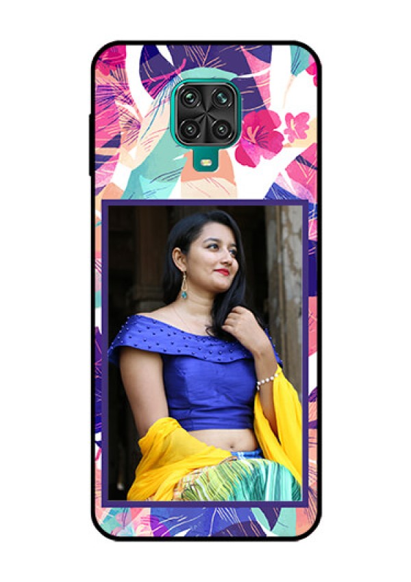 Redmi Note 9 Pro Max Custom Glass Mobile Case  - Abstract Floral Design