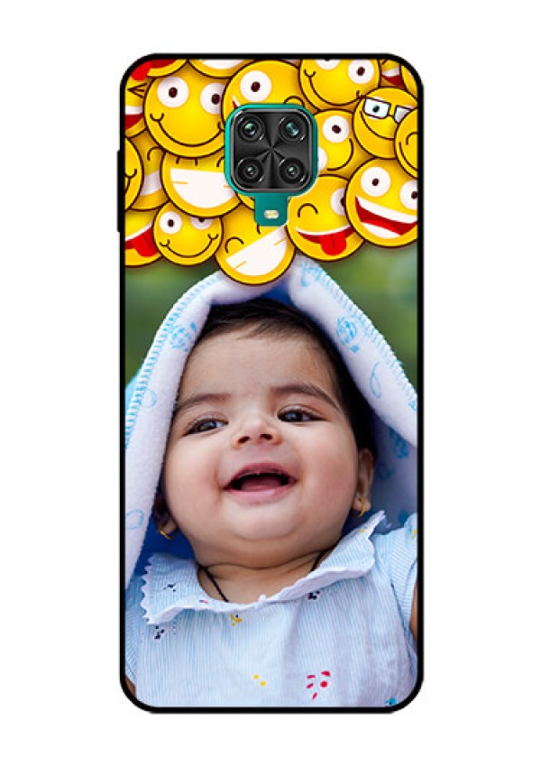 Redmi Note 9 Pro Max Custom Glass Mobile Case  - with Smiley Emoji Design