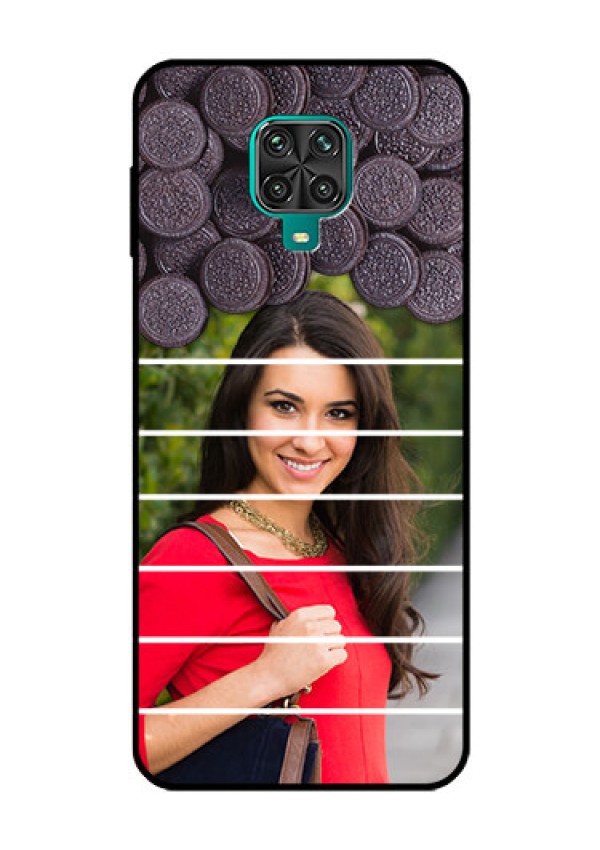 Redmi Note 9 Pro Max Custom Glass Phone Case  - with Oreo Biscuit Design