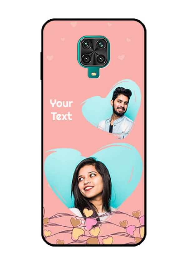 Redmi Note 9 Pro Max Custom Glass Mobile Case  - Love Doodle Design
