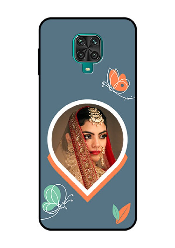 Xiaomi Redmi Note 9 Pro Max Custom Glass Mobile Case - Droplet Butterflies Design