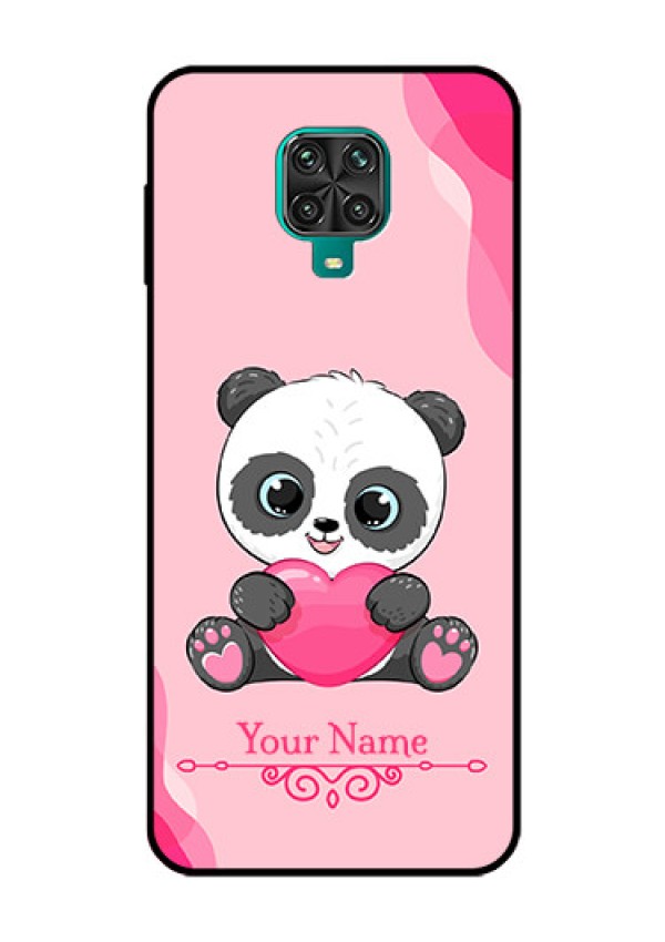 Xiaomi Redmi Note 9 Pro Max Custom Glass Mobile Case - Cute Panda Design
