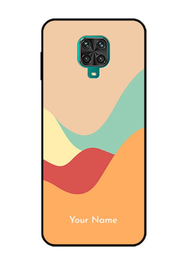 Xiaomi Redmi Note 9 Pro Max Personalized Glass Phone Case - Ocean Waves Multi-colour Design