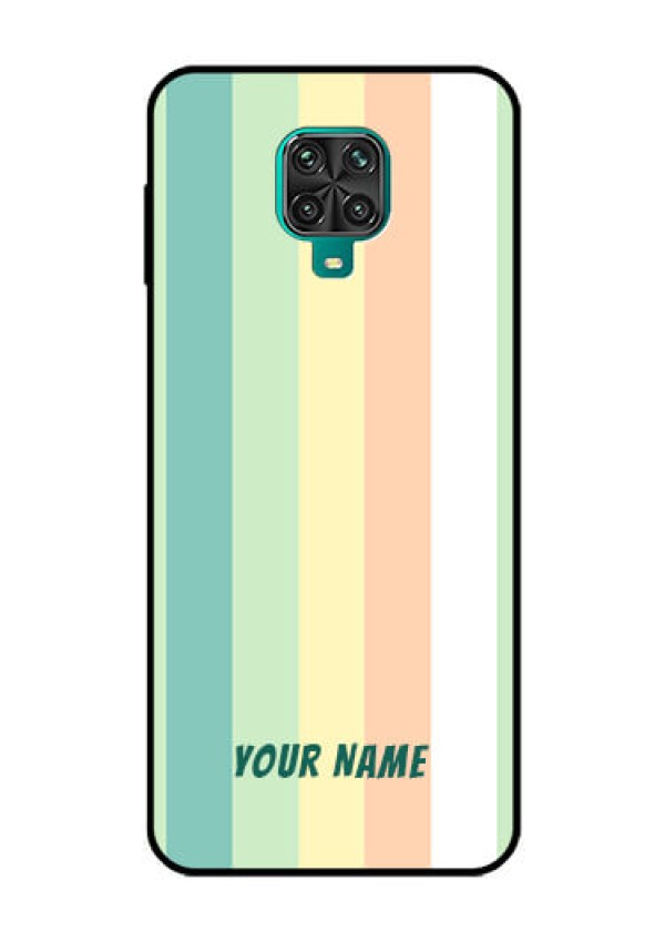 Xiaomi Redmi Note 9 Pro Max Photo Printing on Glass Case - Multi-colour Stripes Design
