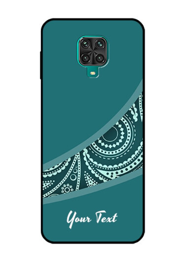 Xiaomi Redmi Note 9 Pro Max Photo Printing on Glass Case - semi visible floral Design