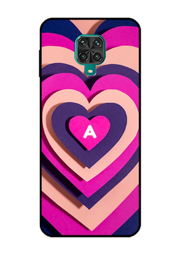 Xiaomi Redmi Note 9 Pro Max Custom Glass Mobile Case - Cute Heart Pattern Design