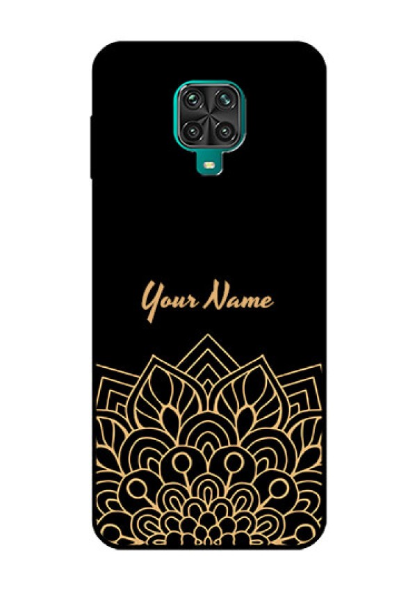 Xiaomi Redmi Note 9 Pro Max Custom Glass Phone Case - Golden mandala Design