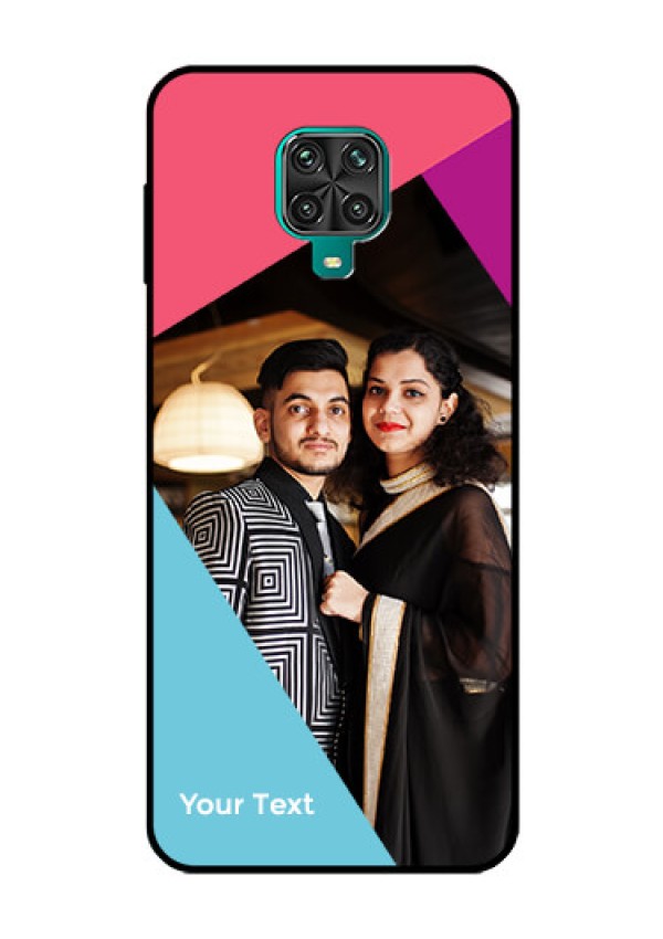 Xiaomi Redmi Note 9 Pro Max Custom Glass Mobile Case - Stacked Triple colour Design