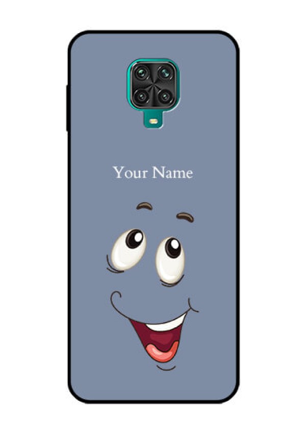 Xiaomi Redmi Note 9 Pro Max Photo Printing on Glass Case - Laughing Cartoon Face Design