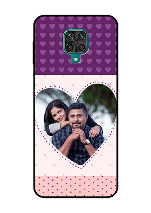 Redmi Note 9 Pro Custom Glass Phone Case  - Violet Love Dots Design