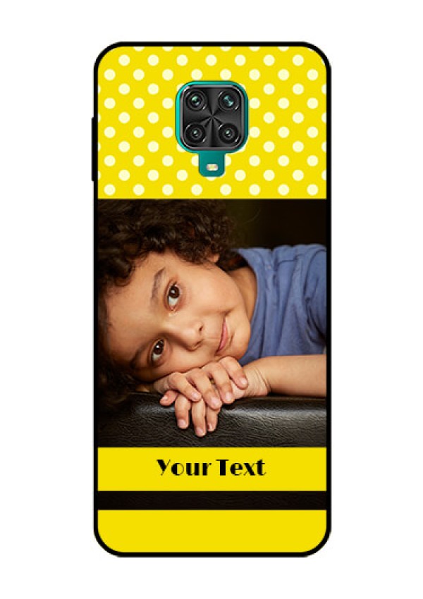 Redmi Note 9 Pro Custom Glass Phone Case  - Bright Yellow Case Design