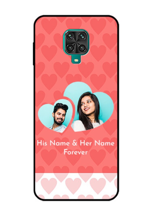 Redmi Note 9 Pro Personalized Glass Phone Case  - Couple Pic Upload Design