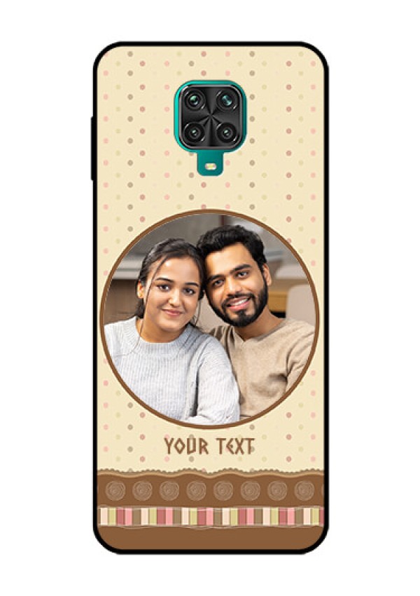 Redmi Note 9 Pro Custom Glass Mobile Case  - Brown Dotted Mobile Case Design