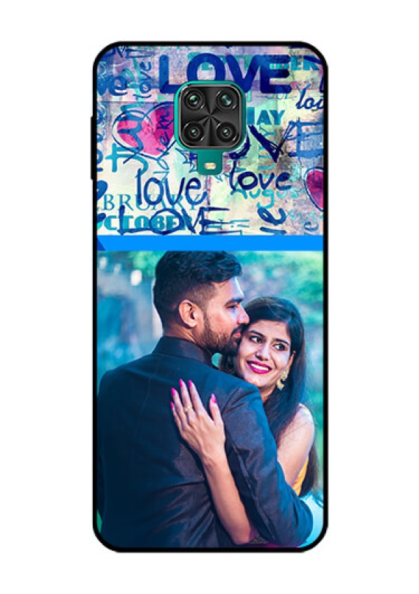 Redmi Note 9 Pro Custom Glass Mobile Case  - Colorful Love Design