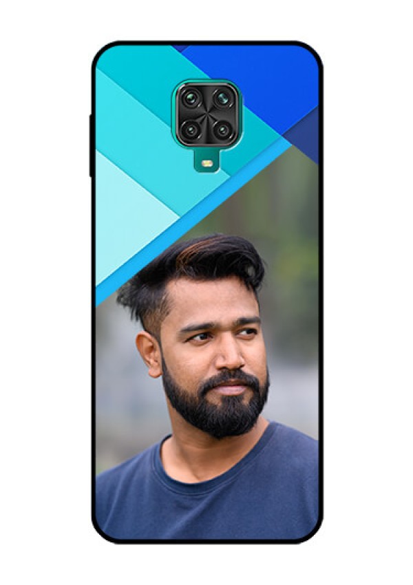 Redmi Note 9 Pro Custom Glass Phone Case  - Blue Pattern Design