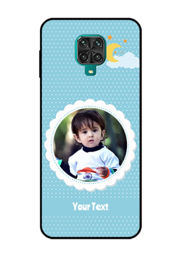 Redmi Note 9 Pro Personalised Glass Phone Case  - Violet Pattern Design