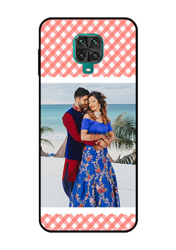 Redmi Note 9 Pro Personalized Glass Phone Case  - Pink Pattern Design