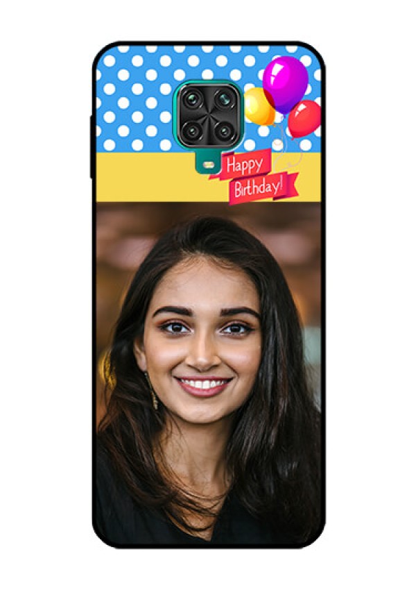 Redmi Note 9 Pro Custom Glass Mobile Case  - Happy Birthday Design