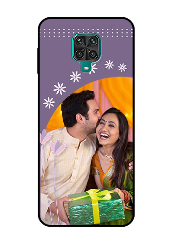 Redmi Note 9 Pro Custom Glass Mobile Case  - Lavender flowers design 