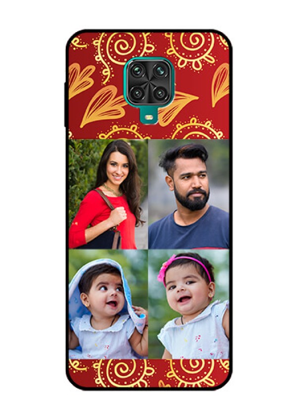 Redmi Note 9 Pro Photo Printing on Glass Case  - 4 Image Traditional Design