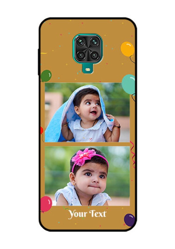 Redmi Note 9 Pro Personalized Glass Phone Case  - Image Holder with Birthday Celebrations Design
